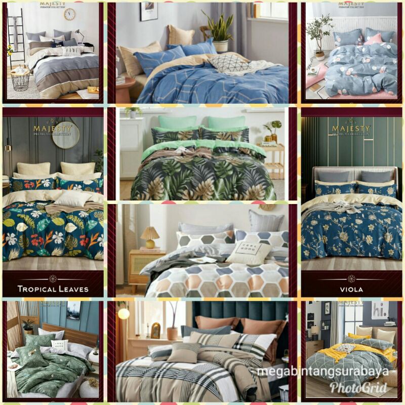 Sprei Majesty King Size 180x200 tinggi 30 cm. Motif A