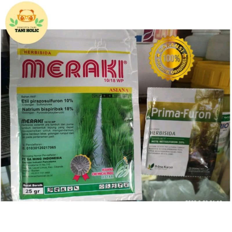 Herbisida Selektif Padi MERAKI 28WP isi 25gr (mirip serendy herbisida padi selektif)