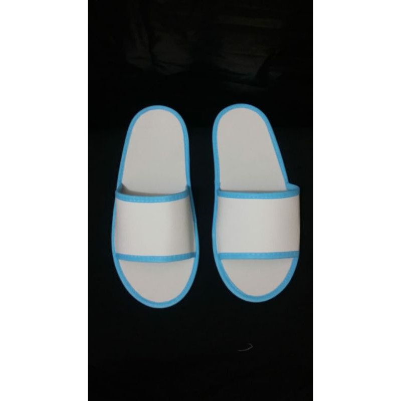COSTUM SABLON SANDAL LANTAI /HOTEL SEPOND 4 ML MIN ORDER 100 PASANG-List biru tlor bebek