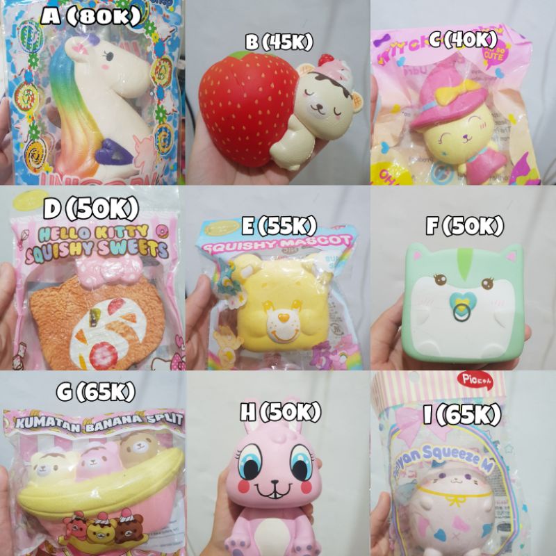 FLASHSALE SQUISHY LICENSED (ibloom,kibru,punimaru,creamiicandy,nic,)