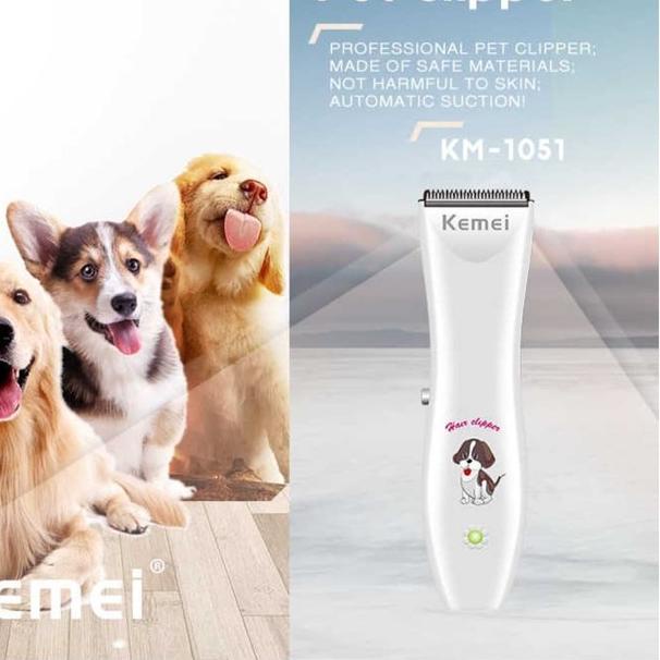 ♦ Alat Cukur Hewan peliharan Pet Clipper Kemei 1991 KM 1991 / Pet Clipper Kemei 1051 Rechargeable ◌