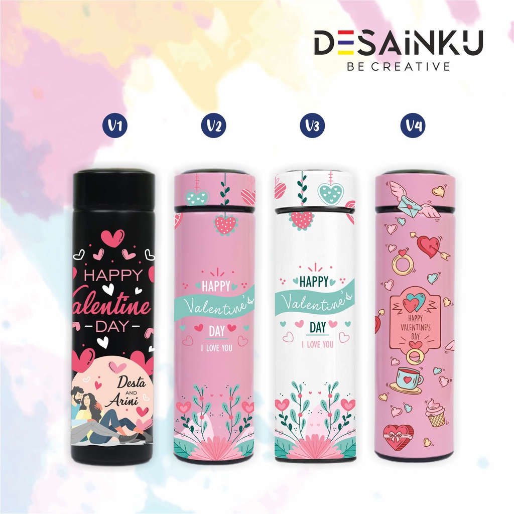 VALENTINE !!! Tumbler Valentine Bisa Custom - Print UV, Sakura