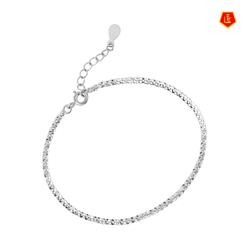 [Ready Stock]925 Silver Bracelet Women's Light Luxury High-Grade