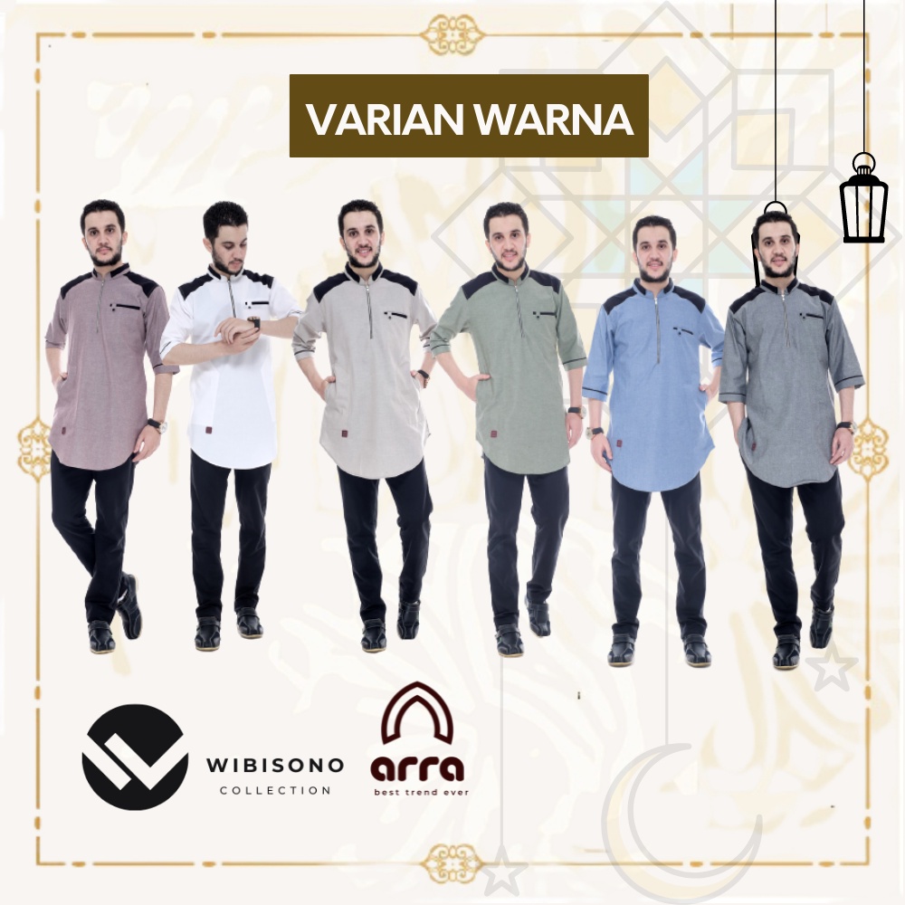 Baju Koko Kurta Pria YU3 Cowok Dewasa Lengan Pendek 3/4 Terbaru Premium Murah Original GHAZI