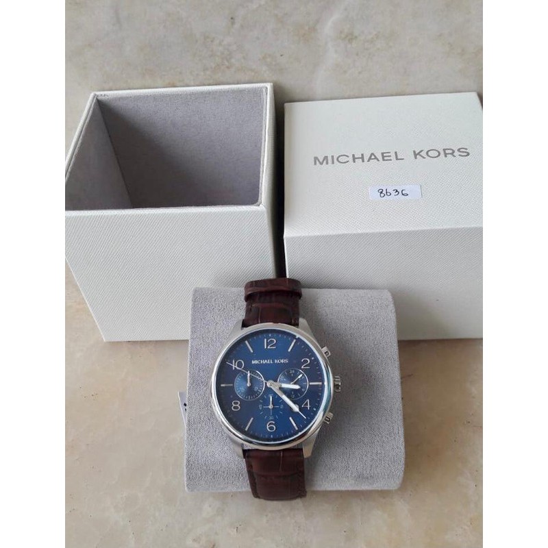 jam michael kors original leather watch mk8636 brown