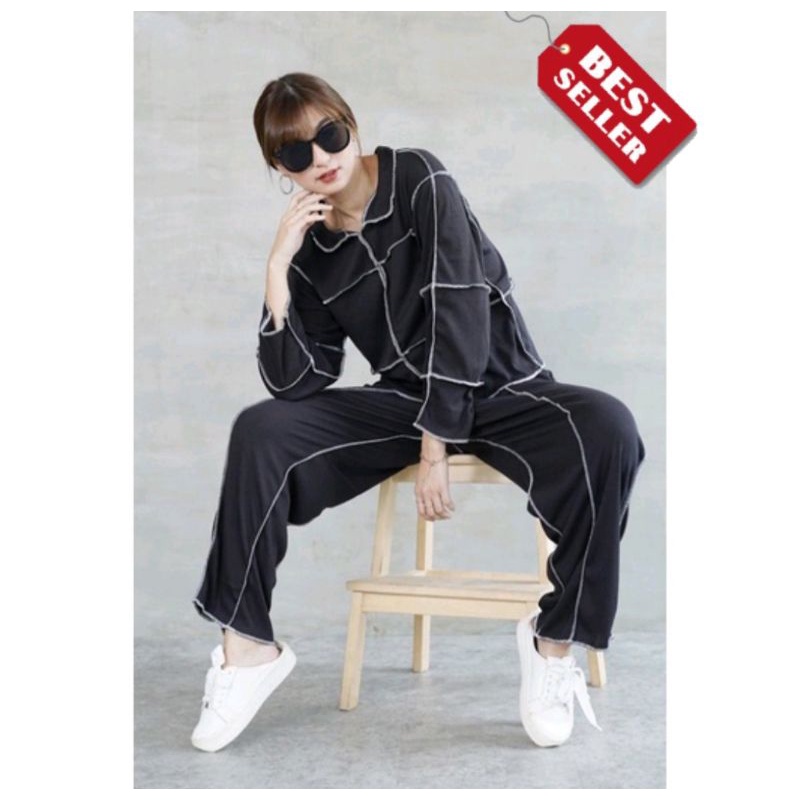 Setelan Celana Baju Viral Baju Kebalik - Oneset Kebalik