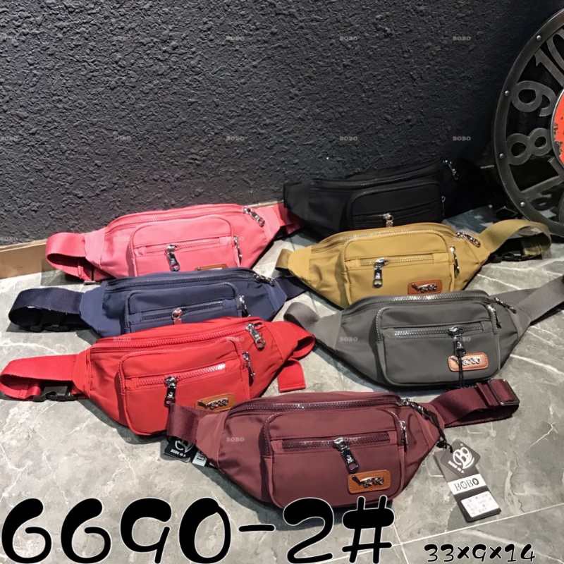 Tas Wanita Import Pinggang Selempang Waistbag Waist Bag BOBO BB6690 6690 BB6690-2 6690-2 Leather Patch