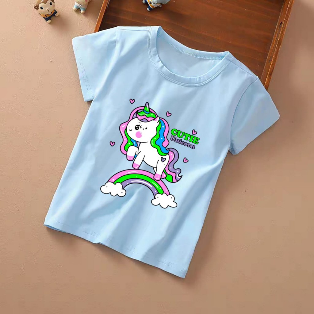 ALIPIO / KAOS ANAK GIRL MOTIF UNICORN / TERLARIS