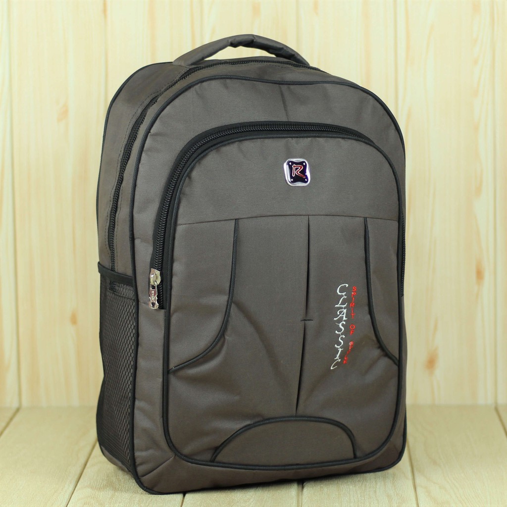 Ransel Pria Kerja Distro Keren Polo Classic Coklat Backpack Pria Multifungsi Tebal Bahan D300 Tas Polo Sekolah Coklat