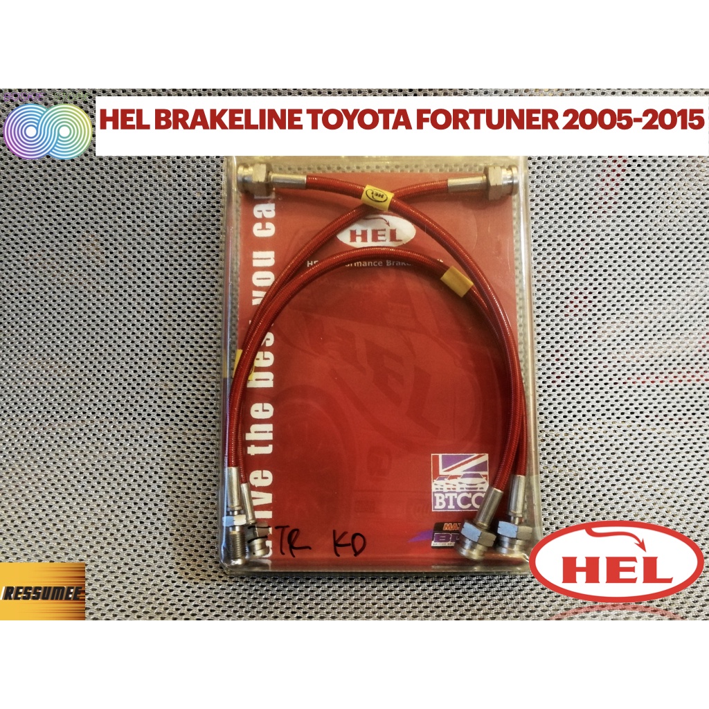 Hel Brake line Toyota Fortuner 2005 2015 Stainless Steel Braided