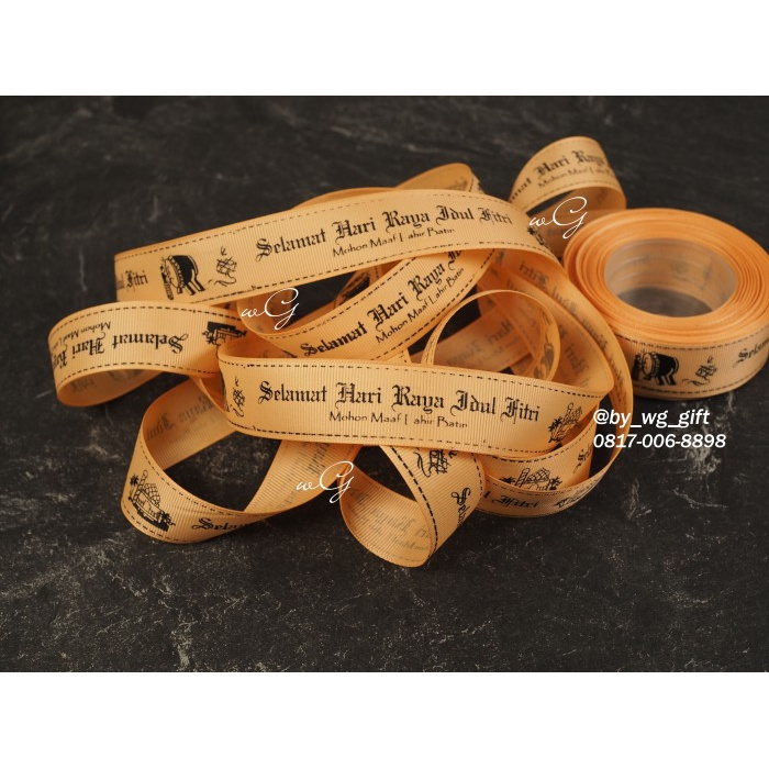 

Pita Idul Fitri -GrossGrain- Coklat Muda-C;Lebar 2.5cm ;Panjang 20yard
