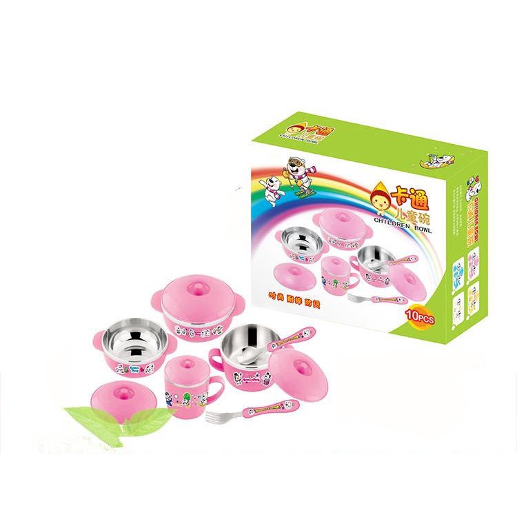 TBI 10PCS SET TEMPAT MAKAN MINUM ANAK BAYI BABY FEEDING SET BOWL