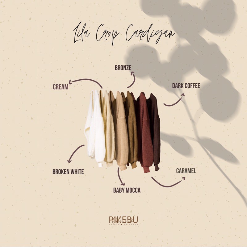 Lila Crop Cardigan Rajut Tebal Premium Oversize Cardigan Lengan Balon Kancing-2