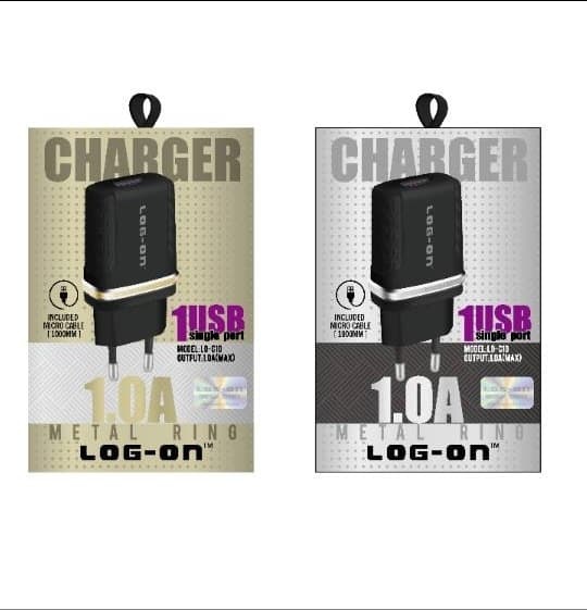 LOG ON CHARGER LO-C10 1.0A Real Kabel Usb Micro  Type c Lighting