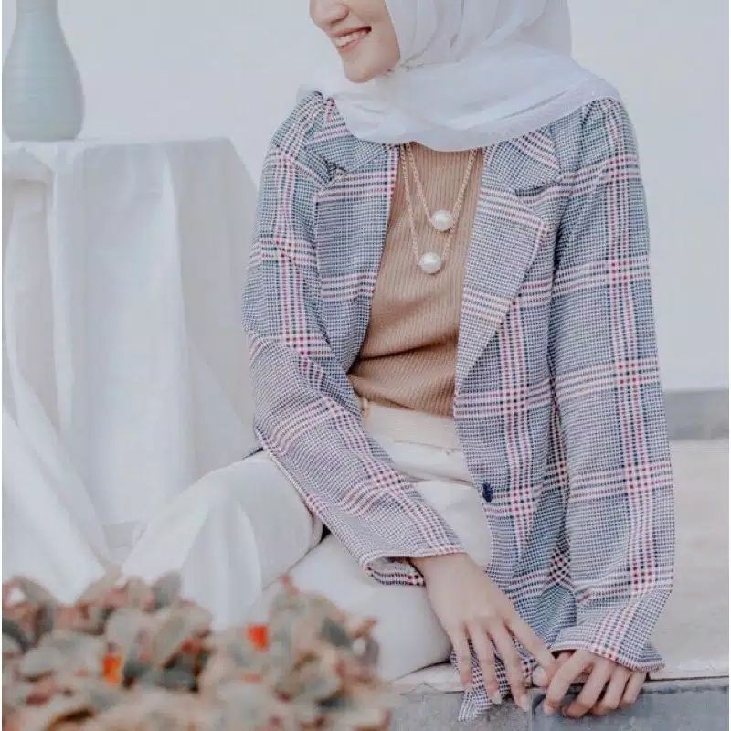 Kalung Korea Panjang Double Layer Mutiara Besar Jumbo Susun Kalung Hijab Multilayer Pearl Korean Necklace