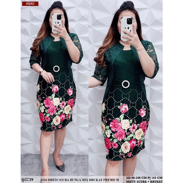 2553 DRESS SCUBA PREMIUM MIX BRUKAT FIT XL