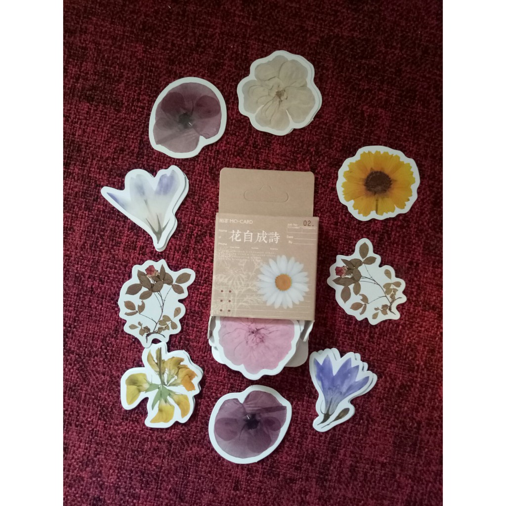 

[AKT.Shop] 46 Pcs Deco Sticker Planner DIY Scrapbook FLOWER