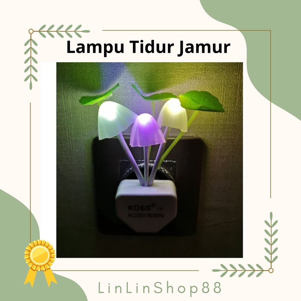 LAMPU TIDUR LED JAMUR MINI AVATAR SENSOR CAHAYA