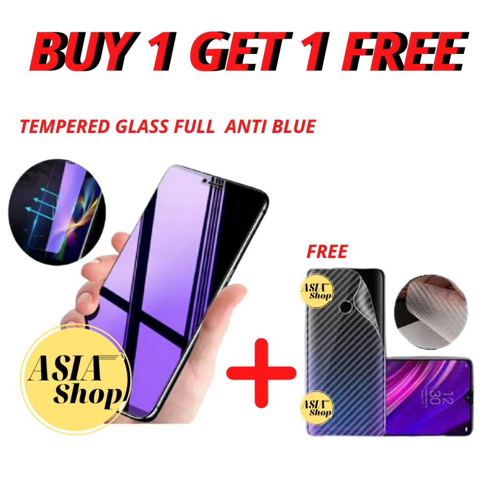 Tempered Glass Full Anti Blue Light/Radiasi Vivo V20 Y51 Y12 v19