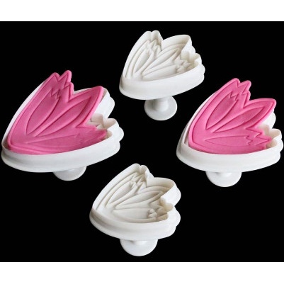 Fondant Plunger Cutter - Cetakan Fondant Tulip Flower (4pcs)