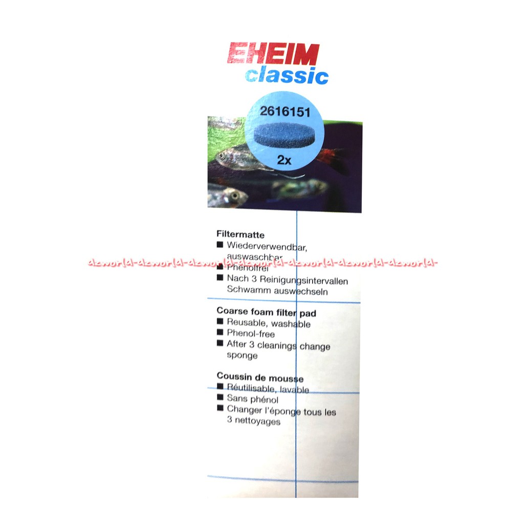 Eheim Classic Filtermatte Coarse Foam Filter Pad Aquarium Busa Filter Penyaring Air Akuarium