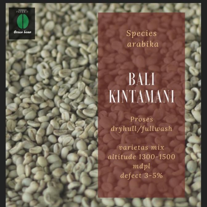 

green bean / biji kopi arabika bali kintamani 1kg - dryhull