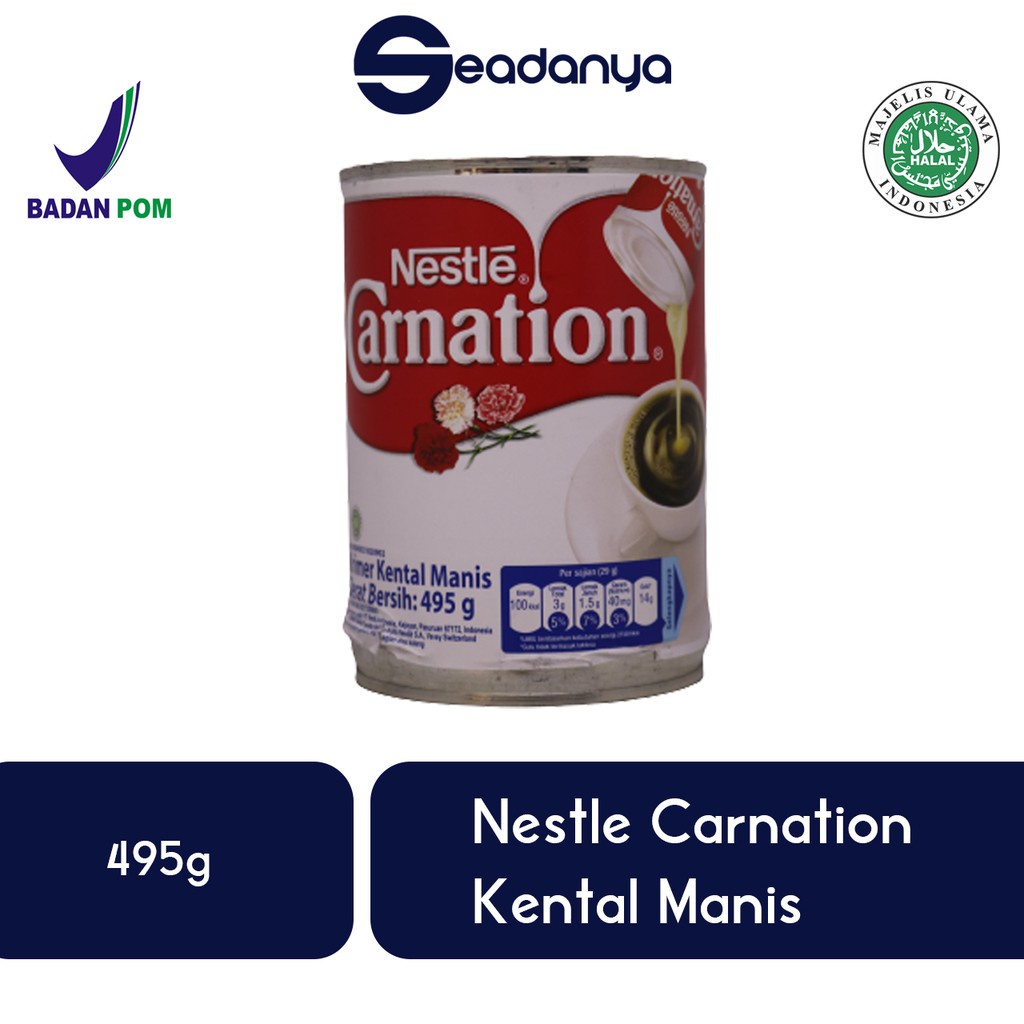 

Susu Carnation - Krimer Kental Manis - Susu Kental Manis 495g - Halal MUI & BPOM