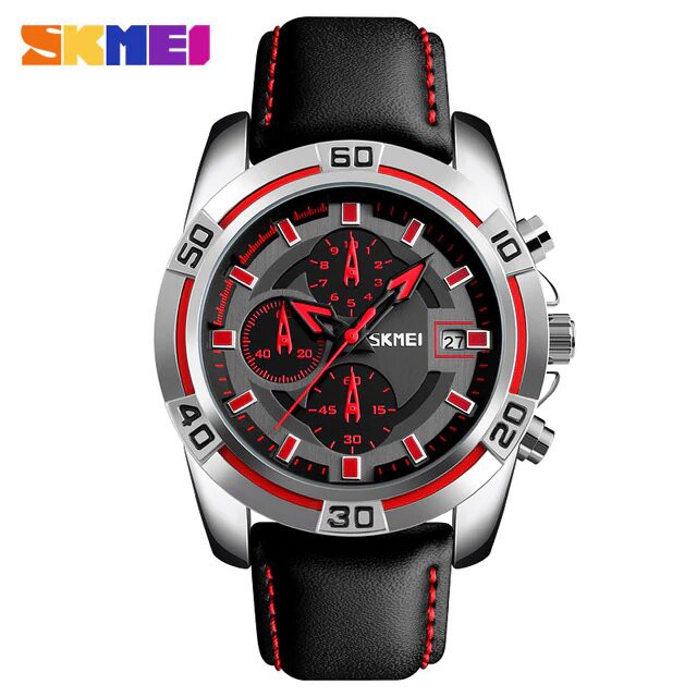 Jam Tangan Pria / SKMEI 9156 / SKMEI / Original / Casual Watch Leather / SKMEI