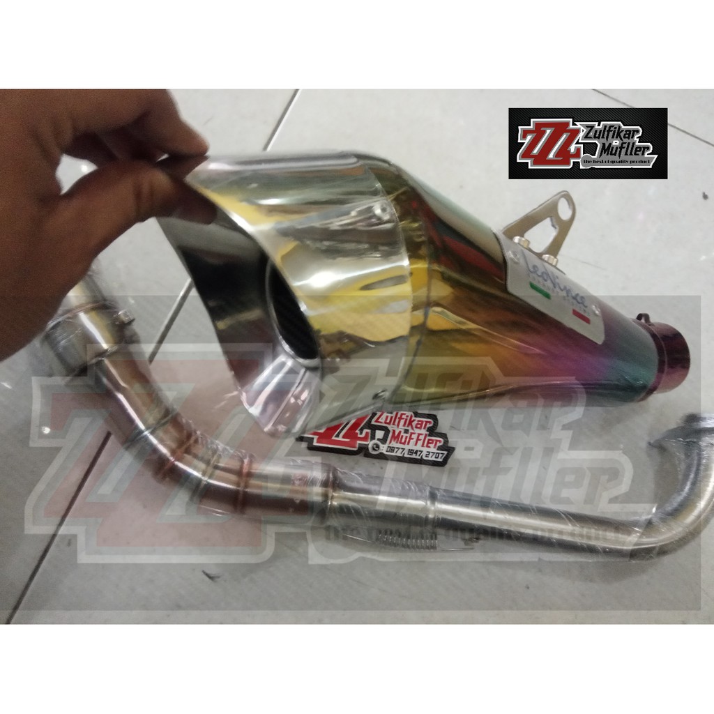 knalpot racing leo vince kobra pelangi untuk nmax, aerox,mio, adv, pcx, vario, beat, scoopy, next