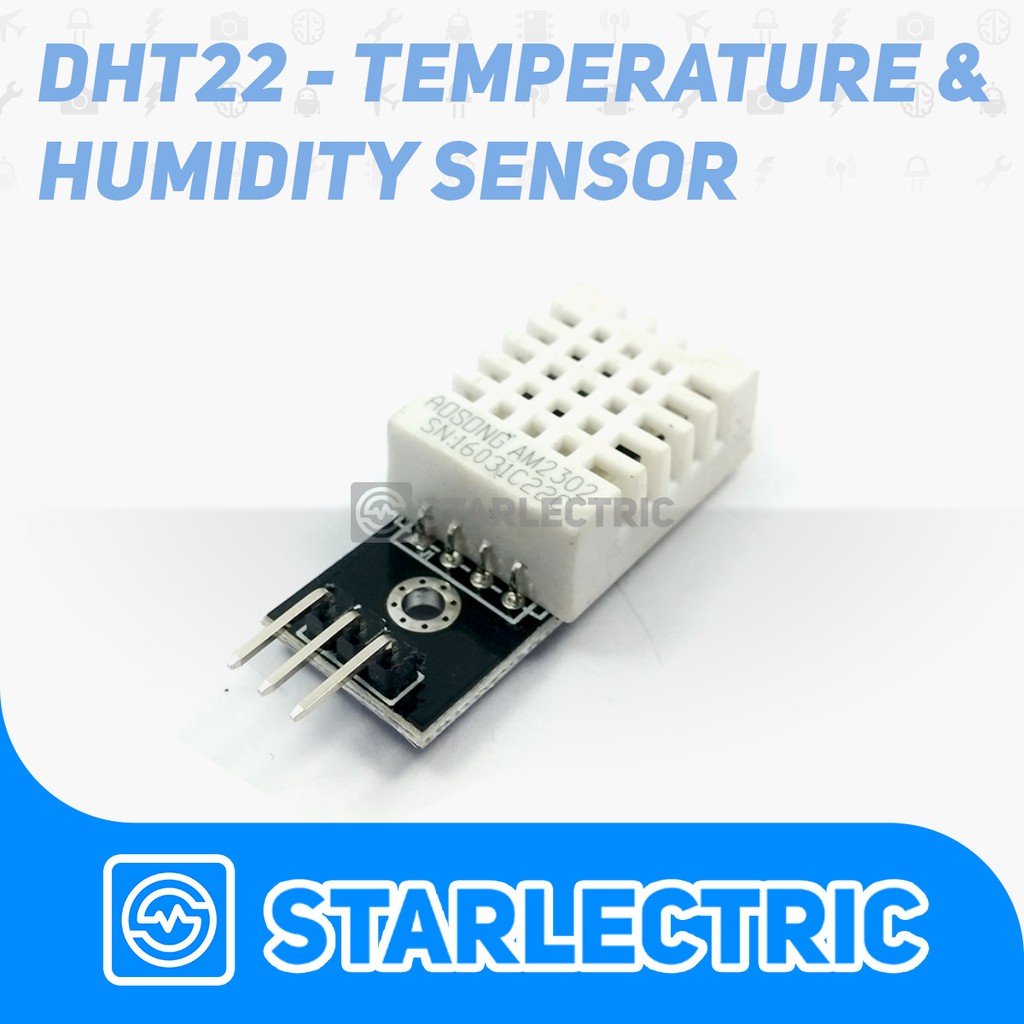 DHT22 Modul Sensor Suhu &amp; Kelembapan + Kabel