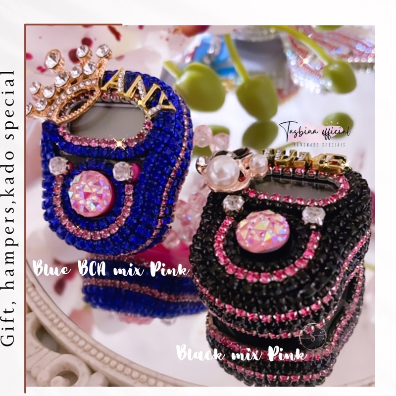 LED ALARM List Babypink Tasbih Digital Cantik Swarovski Premium Alat Dzikir Tasbih
