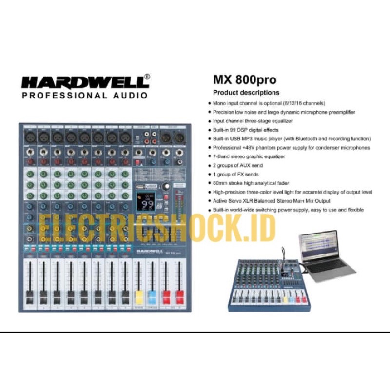 Mixer Audio HARDWELL MX800PRO MX 800PRO MX 800 PRO ORIGINAL SOUNDCARD