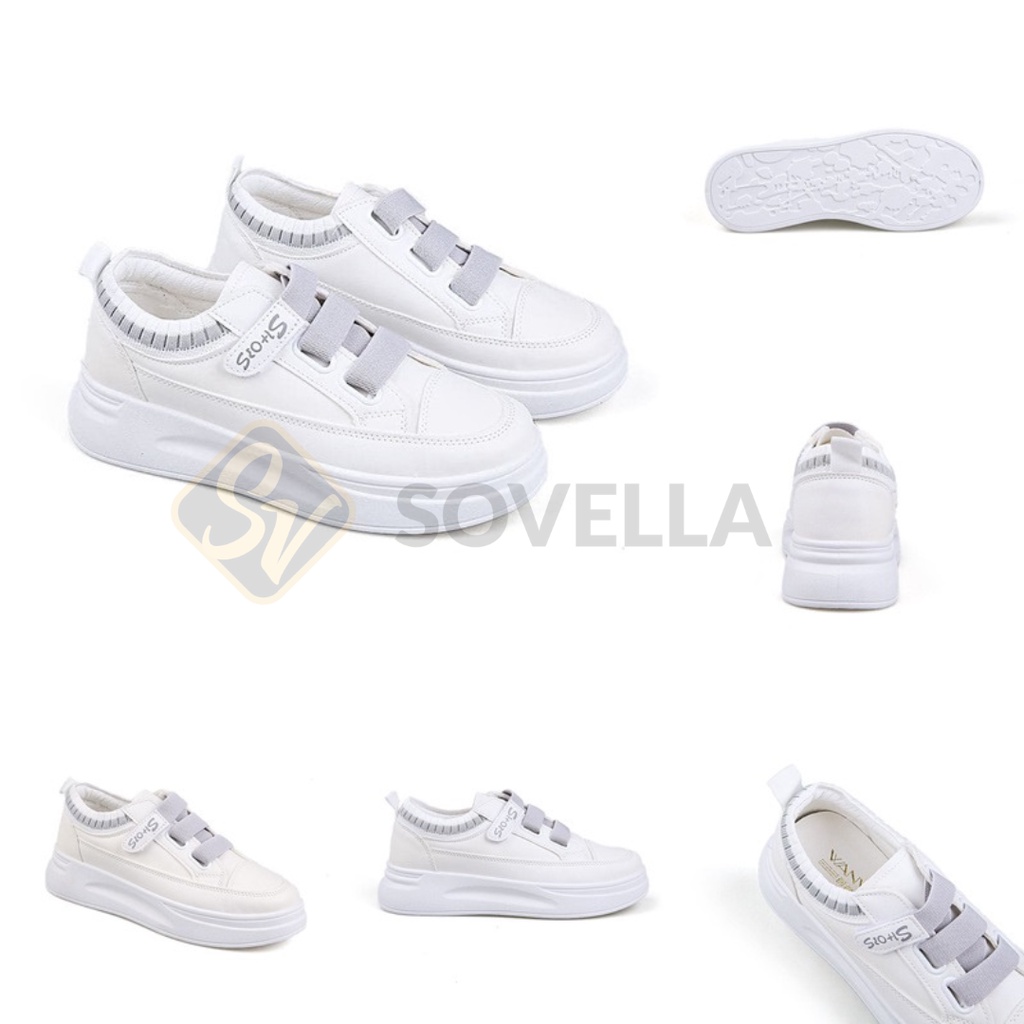 SOVELLA Joice Sepatu Sneakers Simple Tali Polos Nyaman Wanita Import-6