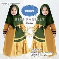 Cpfashion Farelly kids Gamis Anak Usia 2~7 Tahun Plus Hijab