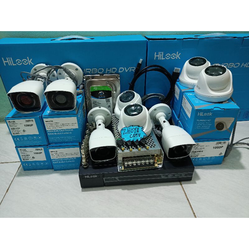 paket cctv hilook 2mp 8ch ( hardisk 1tb)