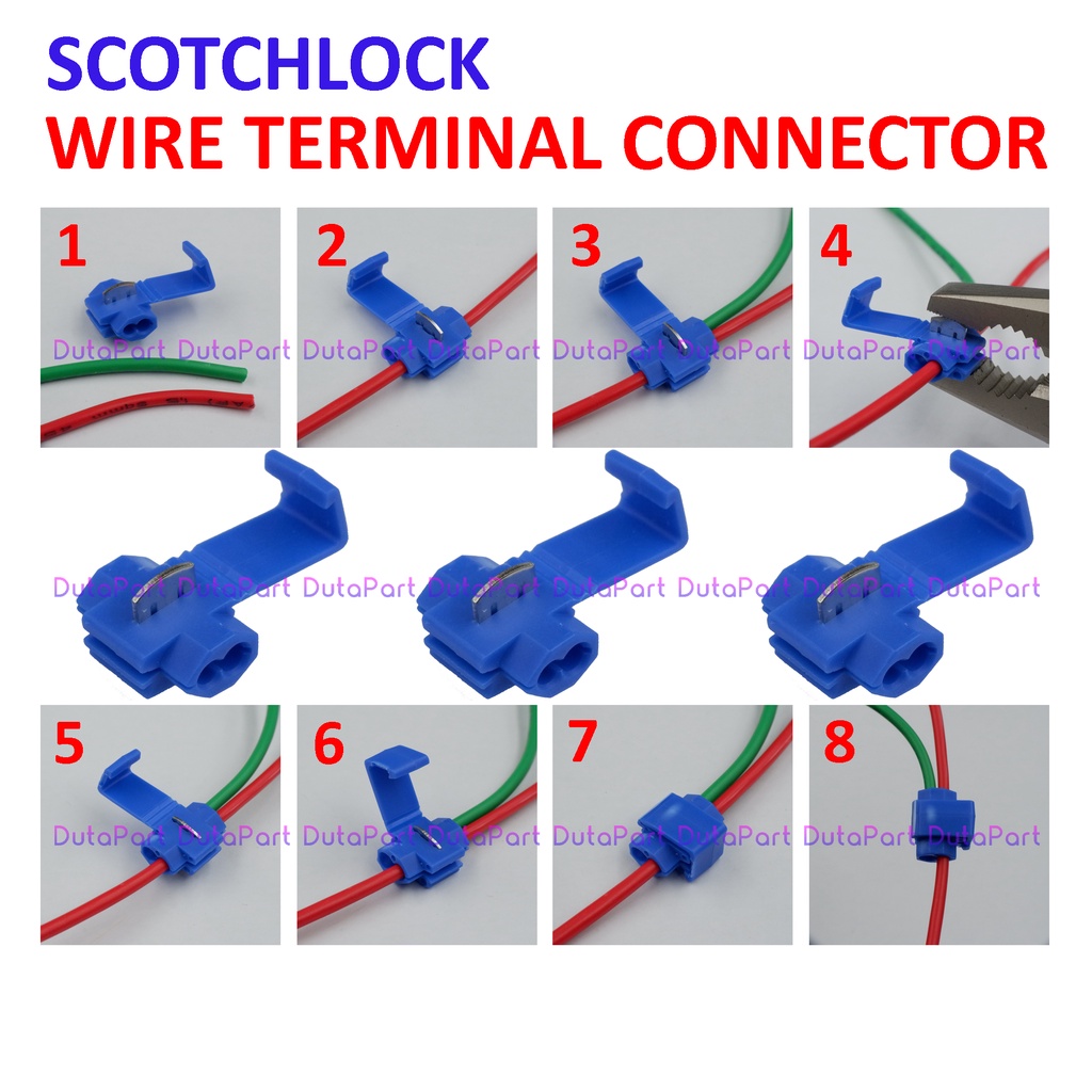 Blue Quick Connect Scotch Lock Wire Jumper Kabel Connector ScotchLock