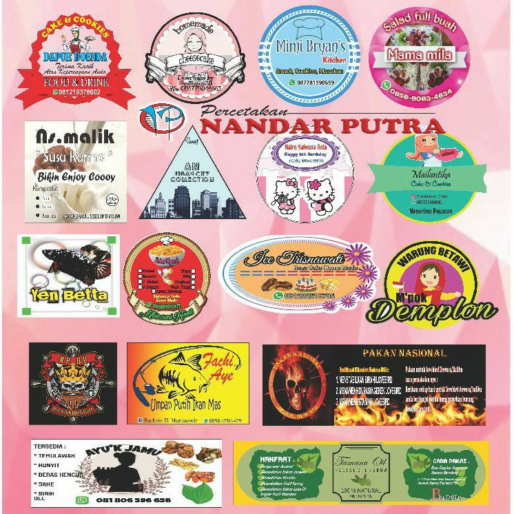

Cetak stiker kromo custom, a3+ (cutting sesuai bentuk)