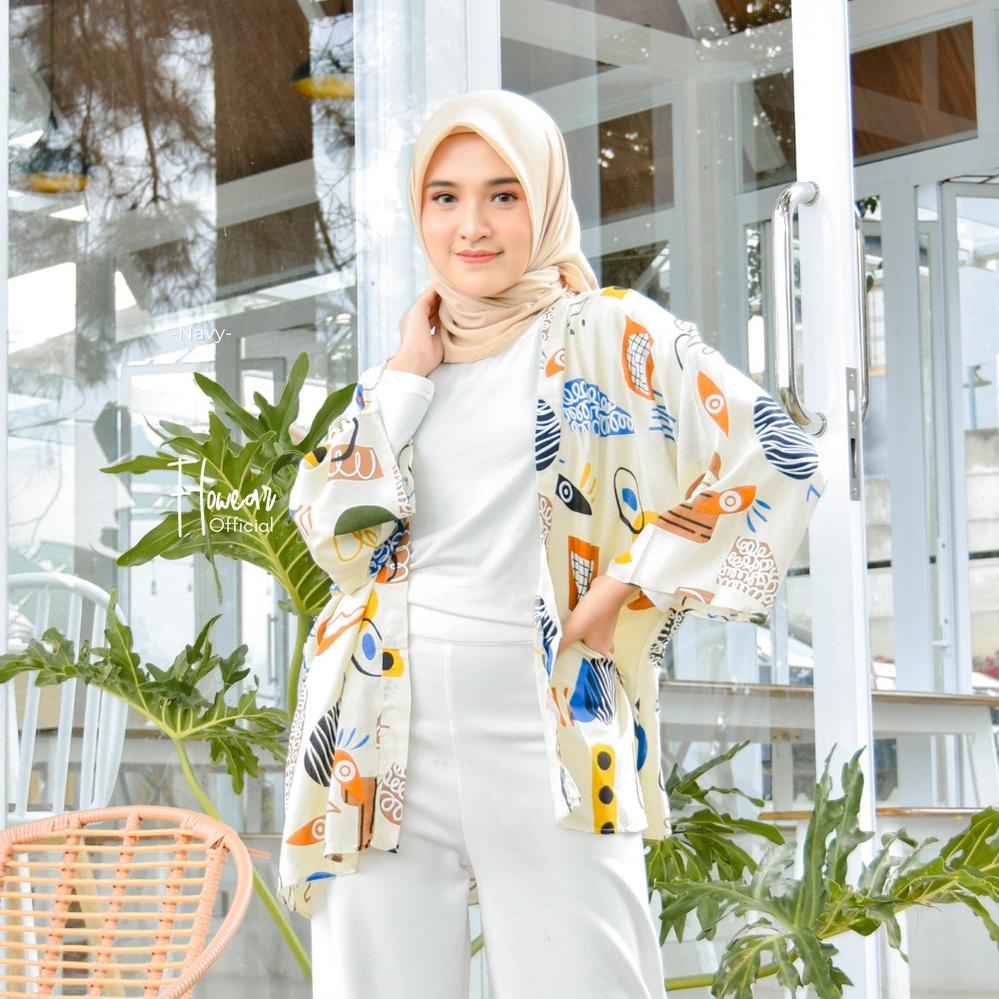 GNT.308667 ▪ FLOWEAR Aora Kimono Outer Cheersful Series | Cardigan Jumbo Wanita