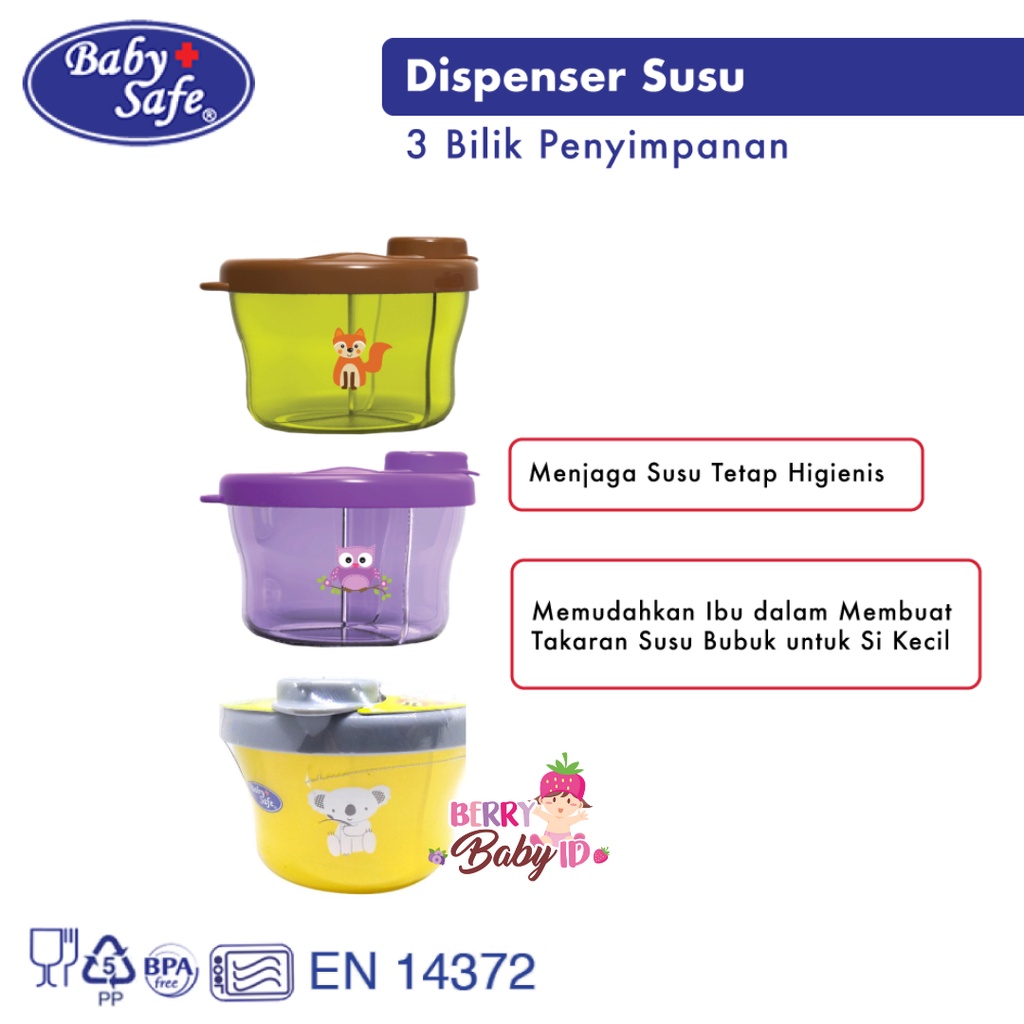 Baby Safe Milk Powder Container Dispenser Susu Formula Bayi BBS032 Berry Mart