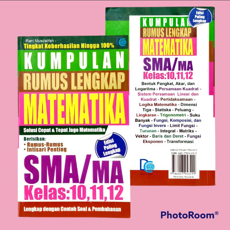 Buku Kumpulan Rumus Matematika Lengkap - Homecare24