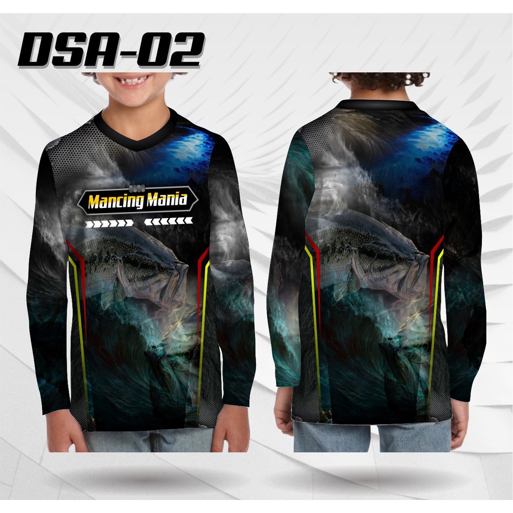 Jersey mancing mania anak lengan panjang
