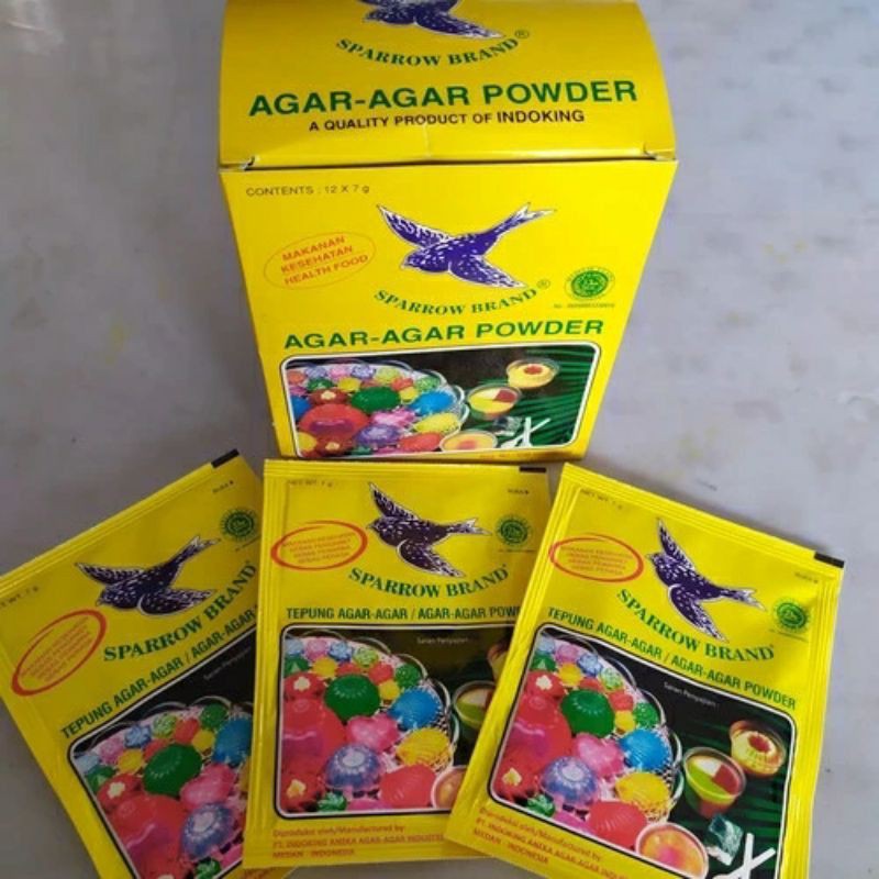 

Tepung Agar Agar Sparrow bening sachet 7 gr