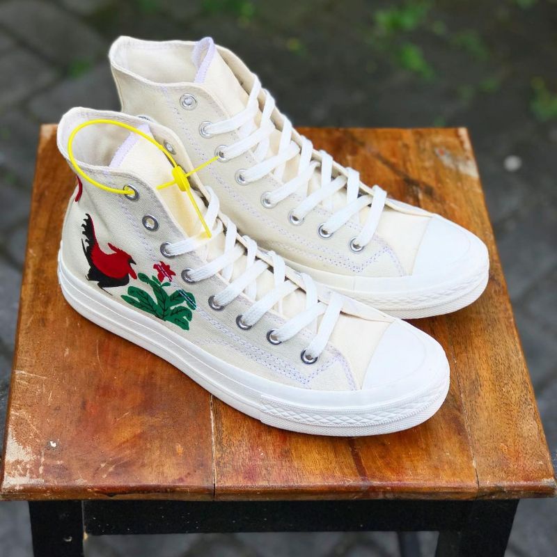TPS Hi Ayam Mangkok Original Nobrands Footwear TPS Ayam High White Sepatu Mangkok Ayam Putih