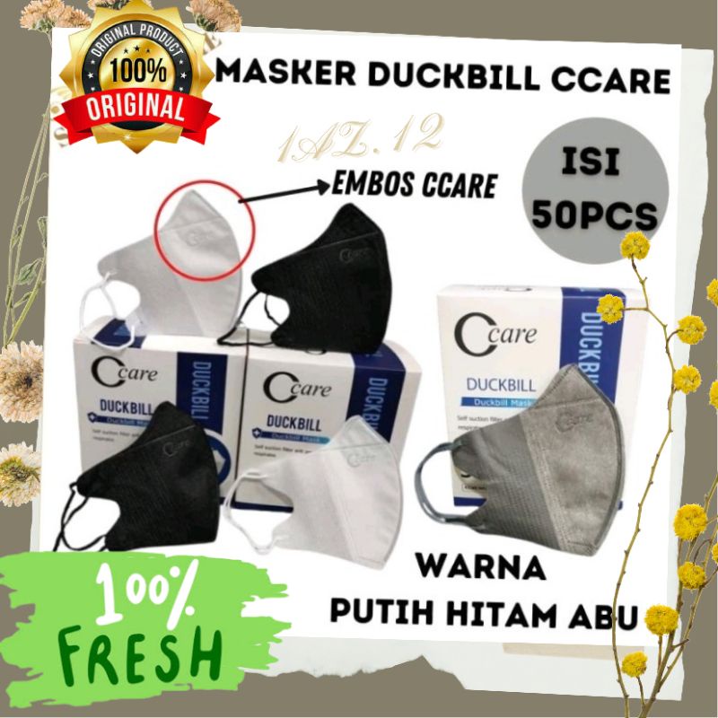 Masker duckbill c care putih hitam abu garis 50 pcs warna abuabu abu2 murah masker duckbil c care ab