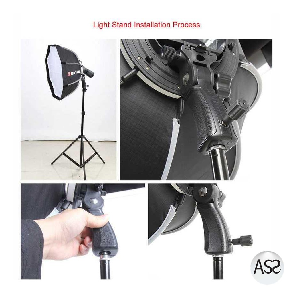 ASS Shop - TRIOPO Payung Studio Octagonal Softbox Reflektor Flash 65CM - KS65