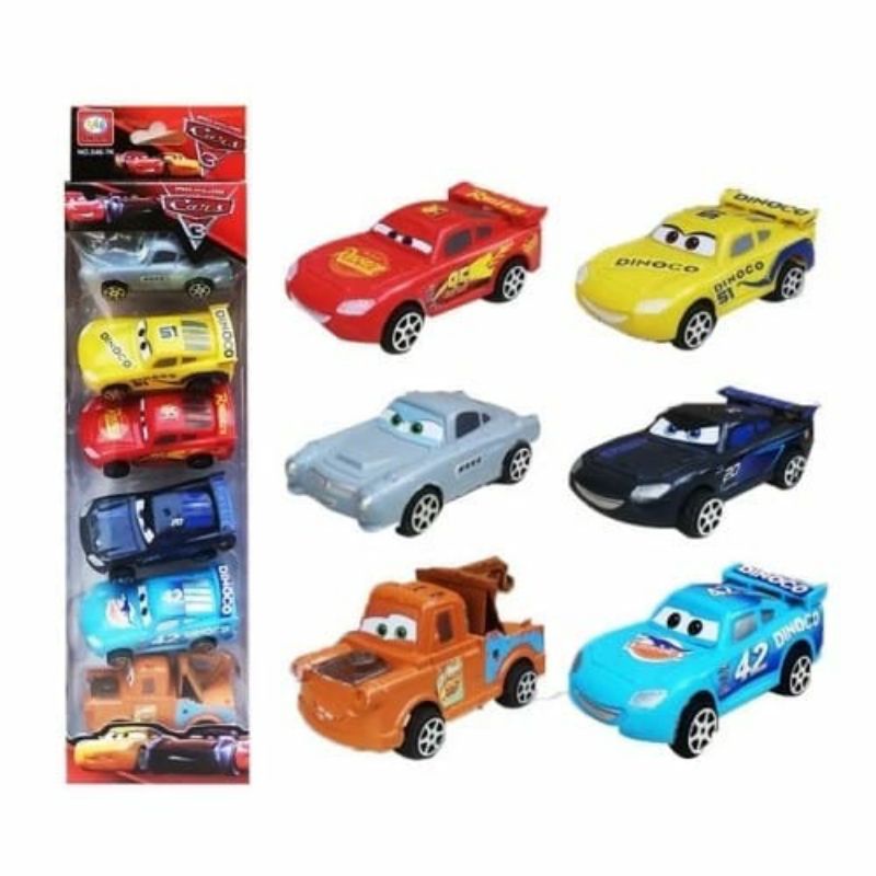 Mobil Cars Isi 6 Pcs / Mainan Mobil Mobilan Isi 6