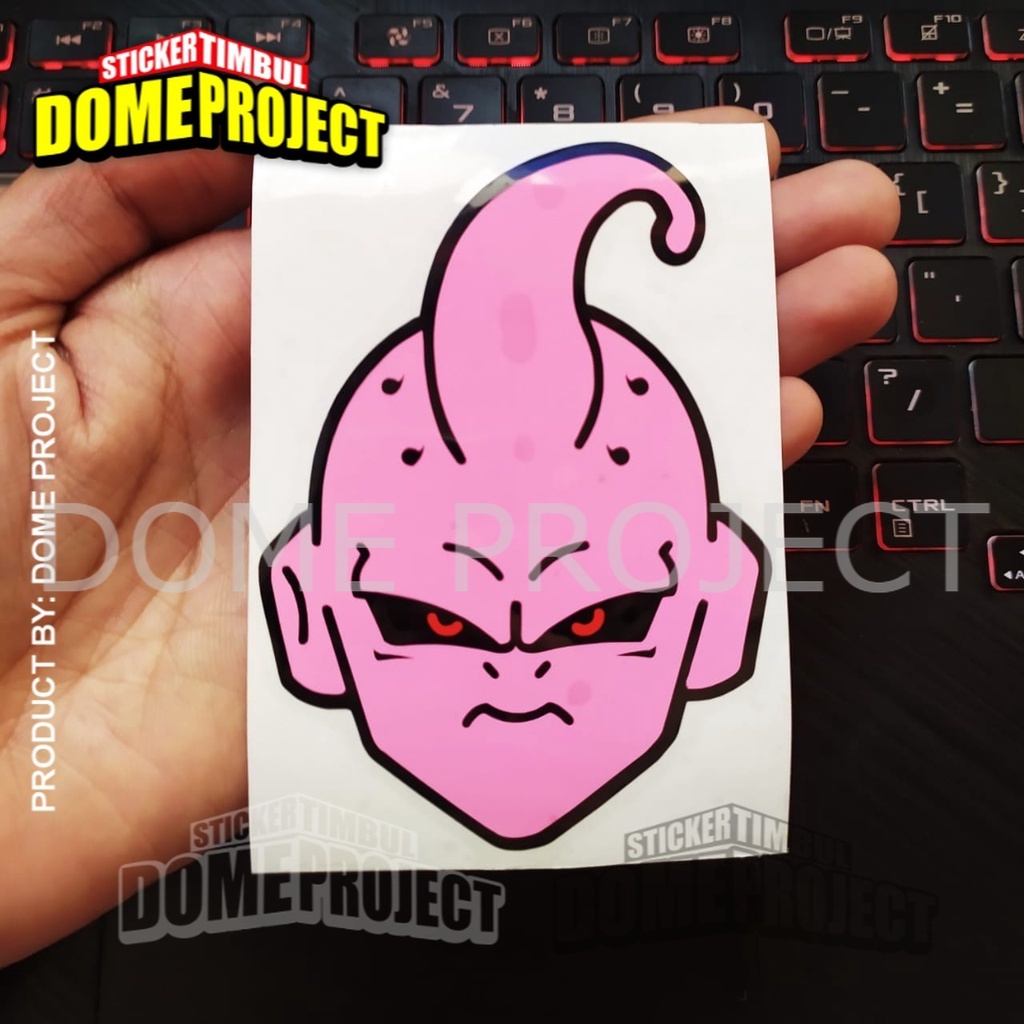 STIKER MOTOR KEREN MAJIN BUU HEAD ANIME STICKER CUTTING MOBIL IMPORT AKSESORIES OTOMOTIF