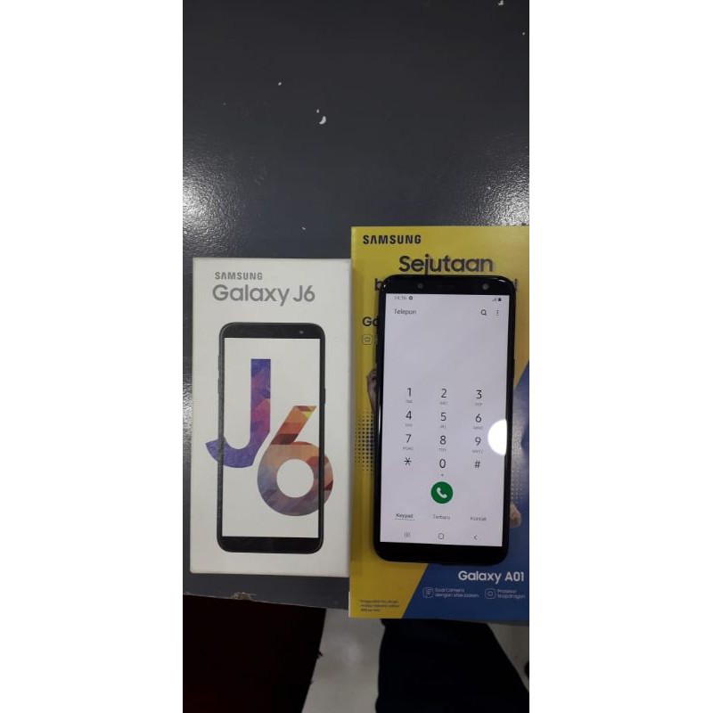 Samsung J6 seken ram 3/32 full body metal sidik jari lengkap fullset ex garansi SEIN