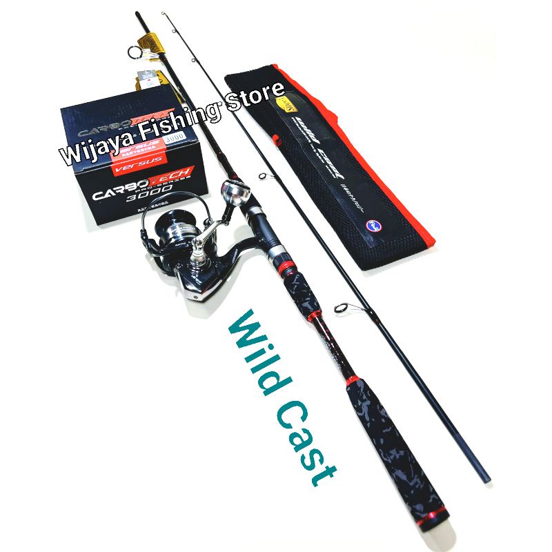 Set Joran Spinning Loomis & Franklin Wild Cast atau Wildcat Pro dan Reel Versus Carbotech