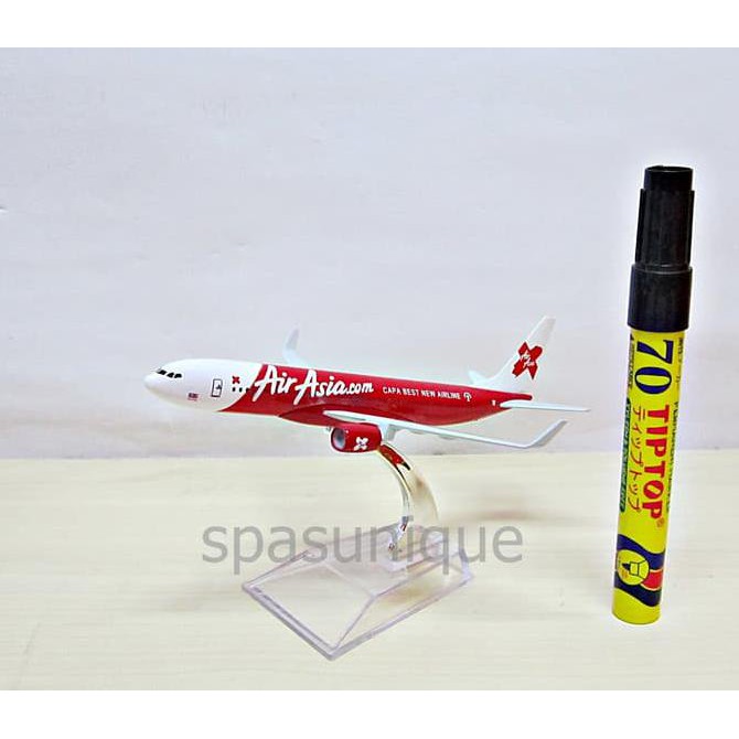 Pajangan Miniatur Diecast Pesawat Air Asia.Com - Termurah 